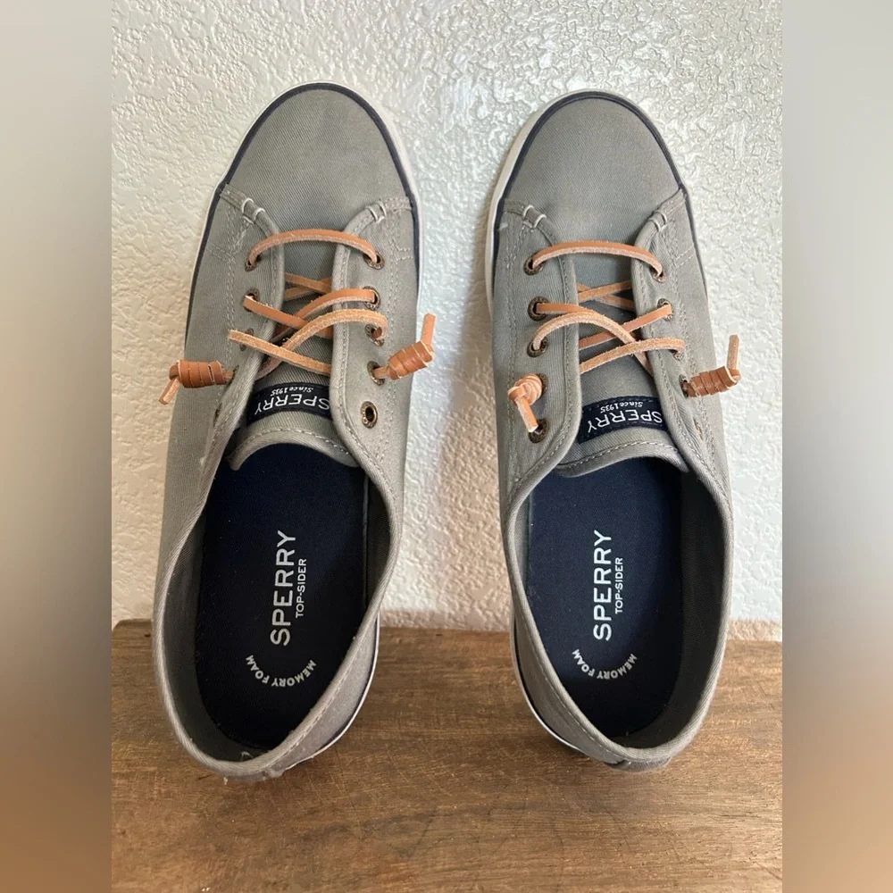 Sperry Grey Top Sider Shoes Sneakers. Size 9.5 - Picture 2 of 9
